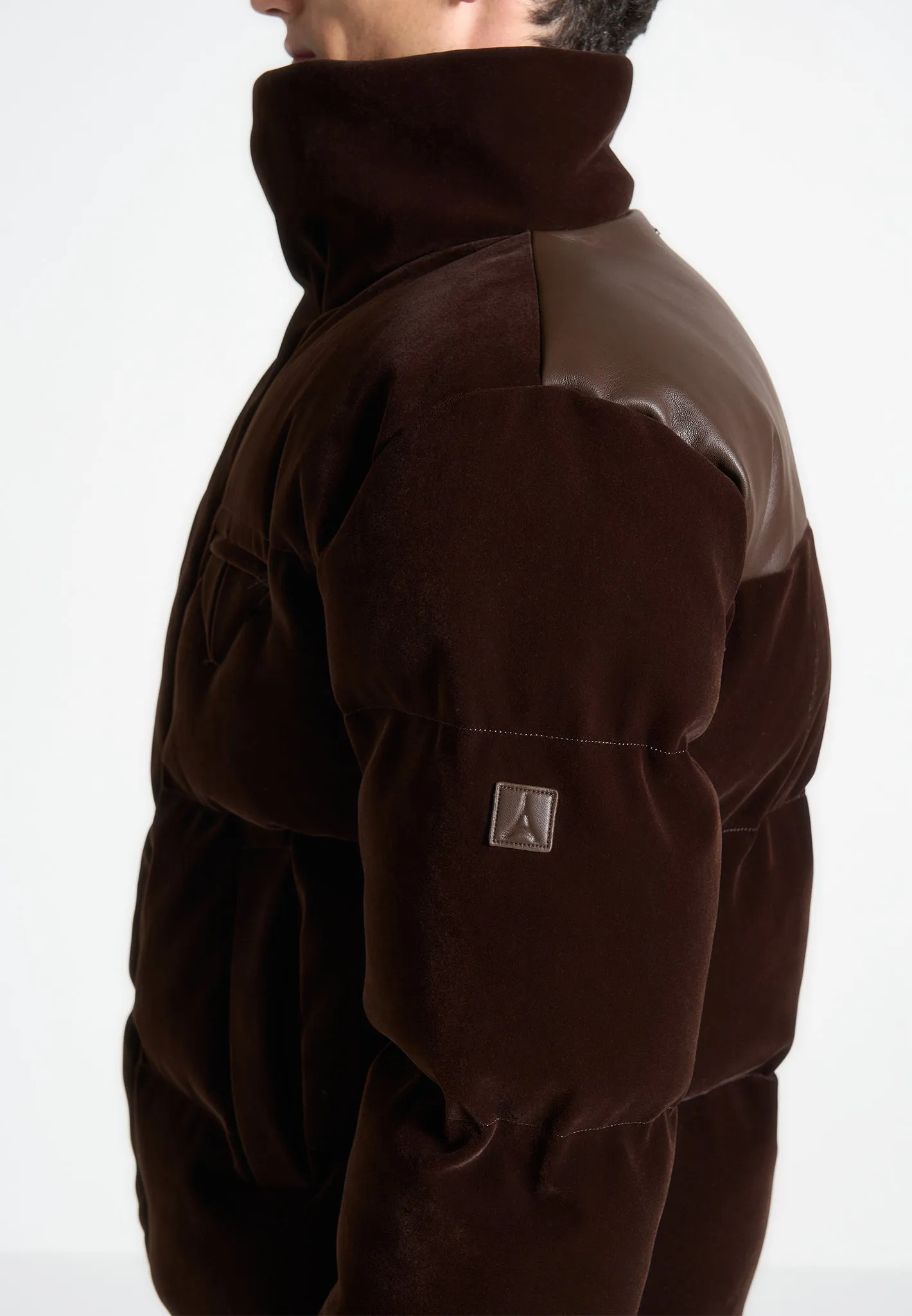 Limited Edition Velvet Puffer Jacket - Brown sold by Maniere De Voir product image thumbnail 2