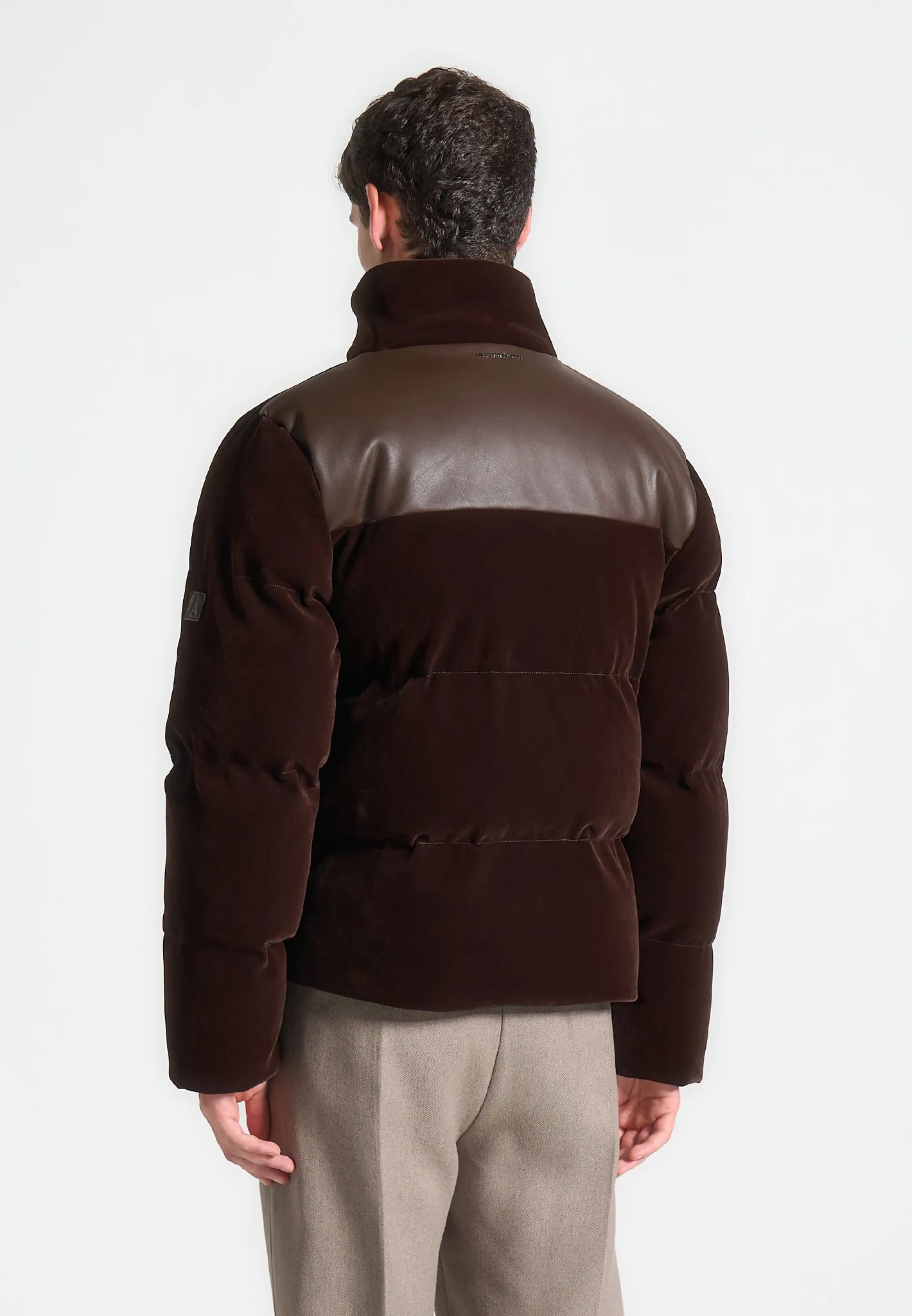 Limited Edition Velvet Puffer Jacket - Brown sold by Maniere De Voir product image thumbnail 4