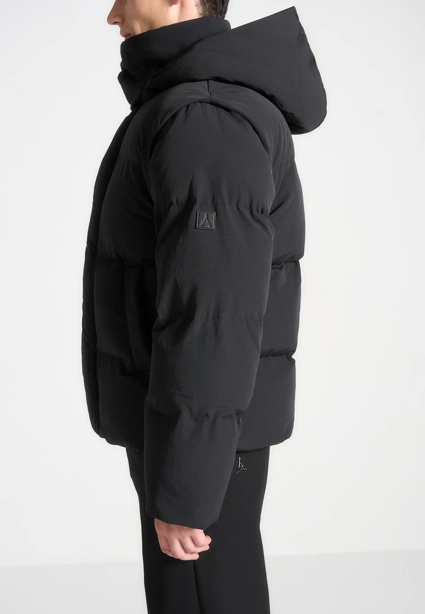 2-in-1 Puffer Jacket & Gilet - Black sold by Maniere De Voir product image thumbnail 5