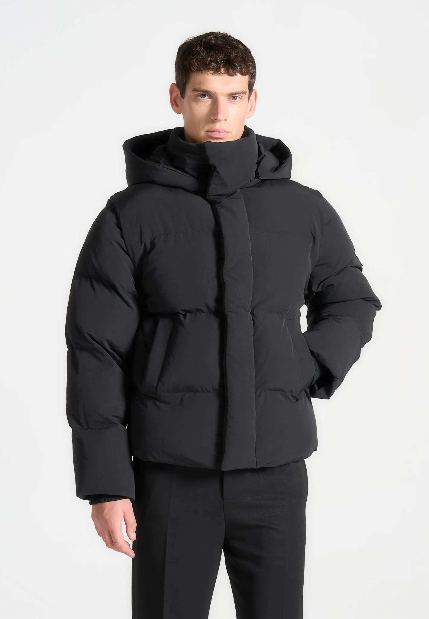 2-in-1 Puffer Jacket & Gilet - Black sold by Maniere De Voir product image thumbnail 2