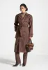 Suede Trench Coat - Brown sold by Maniere De Voir