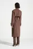 Suede Trench Coat - Brown sold by Maniere De Voir