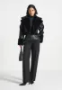 Leather & Plush 2-in-1 Gilet Jacket - Black sold by Maniere De Voir