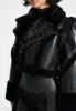 Leather & Plush 2-in-1 Gilet Jacket - Black sold by Maniere De Voir