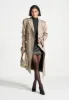 Joana - Tacked Sleeve Asymmetric Tailored Trench Coat - Beige sold by Maniere De Voir