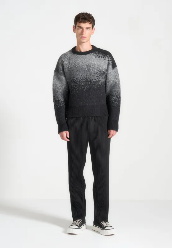 Ombré Knit Crewneck Sweater - Grey sold by Maniere De Voir