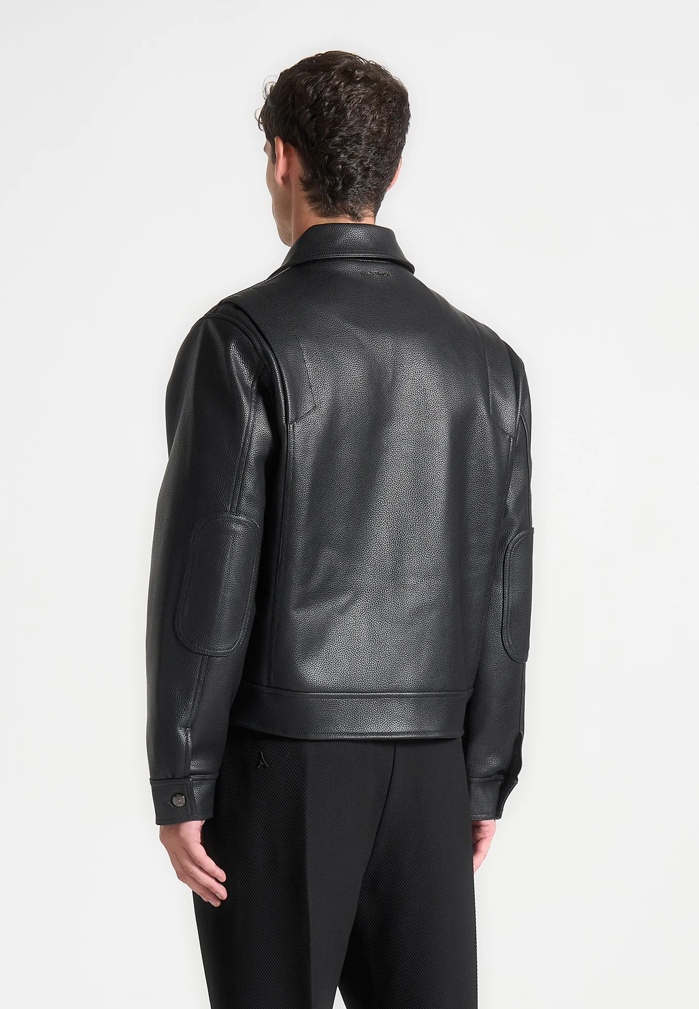 Grained Leather Jacket - Black sold by Maniere De Voir product image thumbnail 5