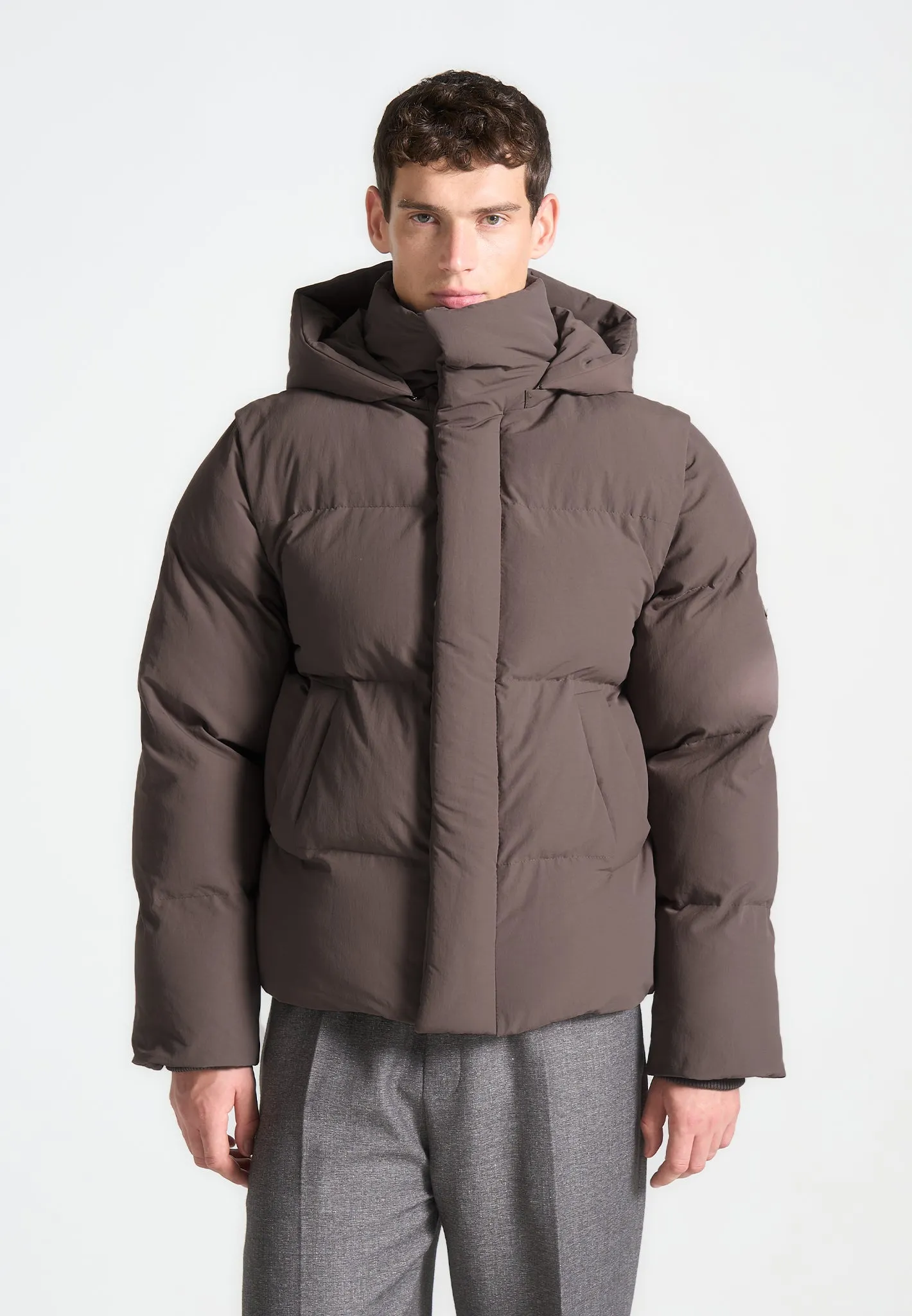 2-in-1 Puffer Jacket & Gilet - Mauve sold by Maniere De Voir product image thumbnail 4