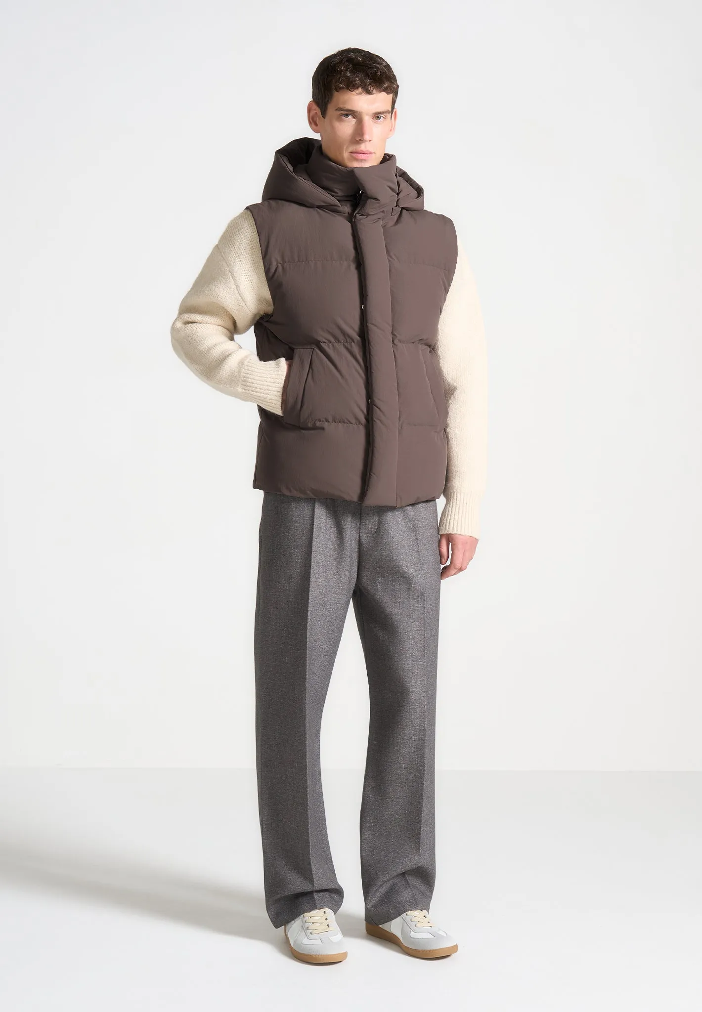 2-in-1 Puffer Jacket & Gilet - Mauve sold by Maniere De Voir product image thumbnail 2