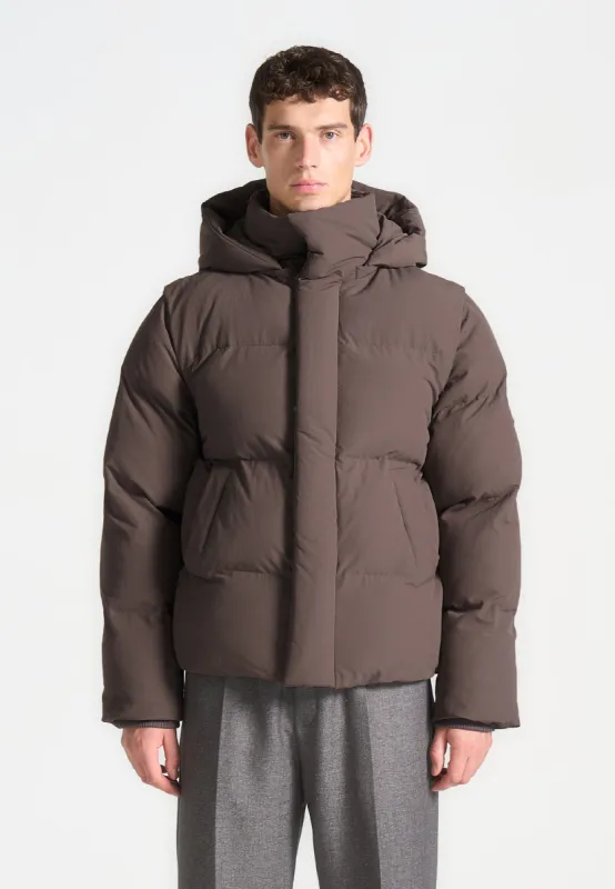 2-in-1 Puffer Jacket & Gilet - Mauve sold by Maniere De Voir