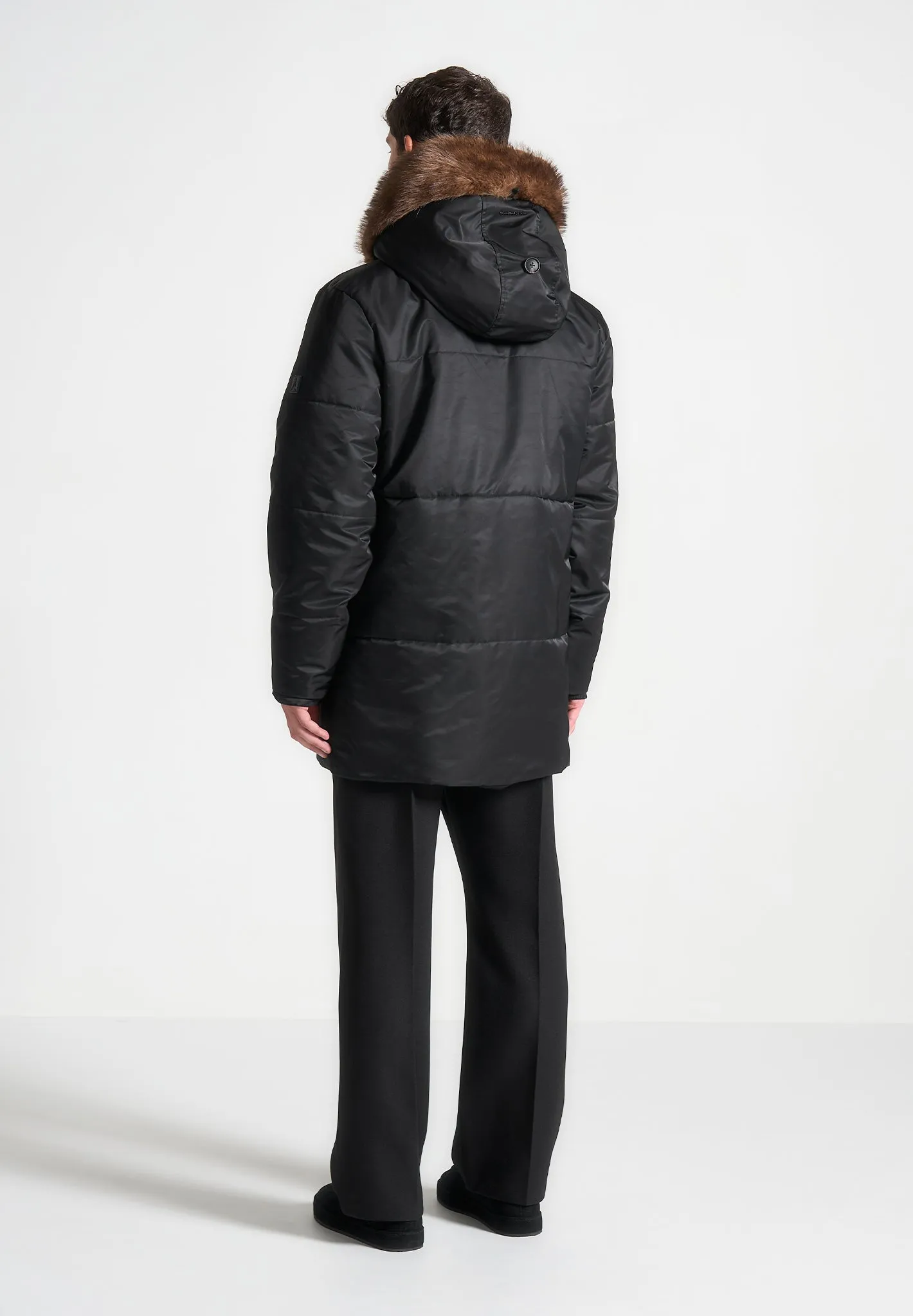Fur Lined Parka Jacket - Black sold by Maniere De Voir product image thumbnail 4