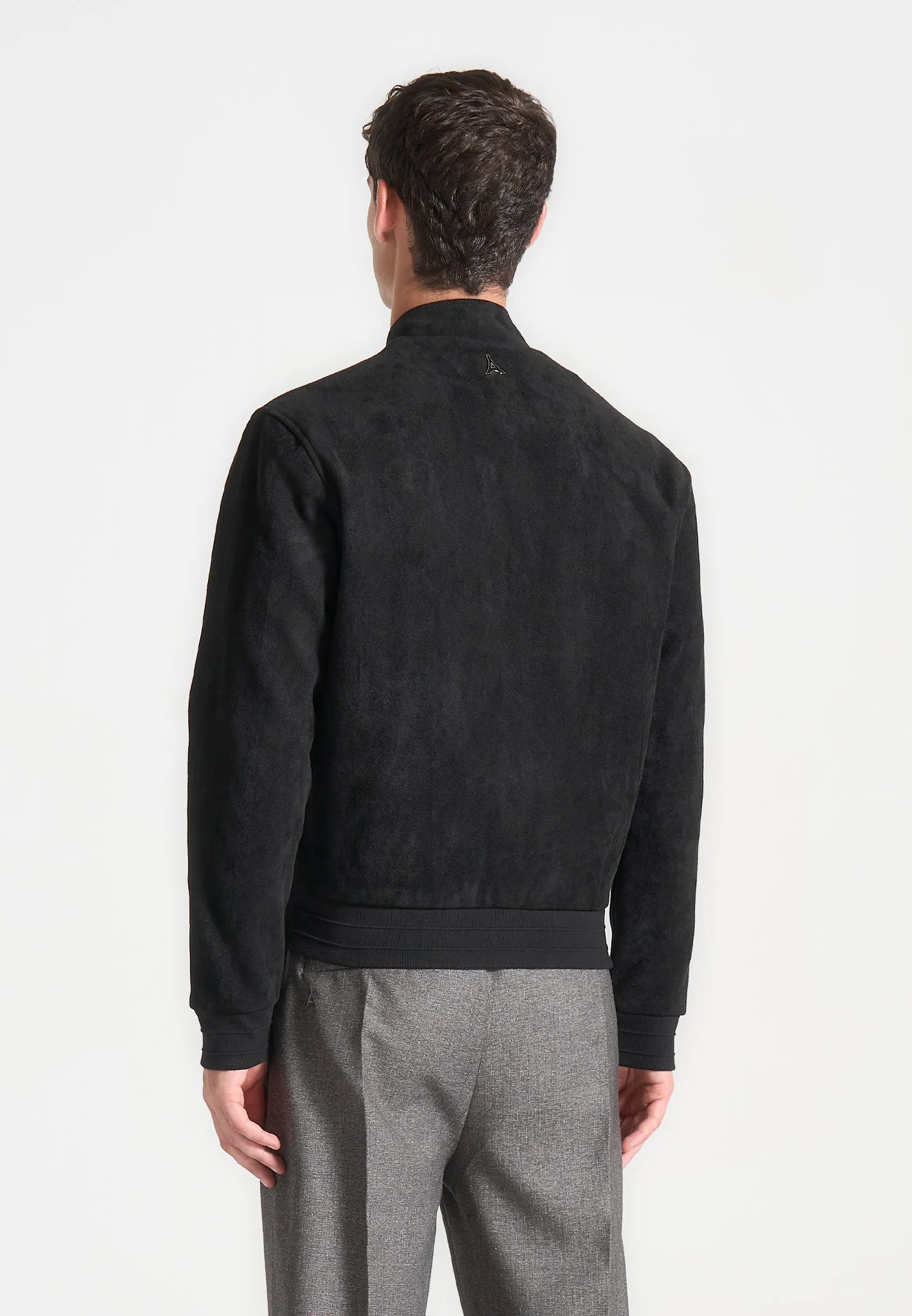 Suede Bomber Jacket - Black sold by Maniere De Voir product image thumbnail 5