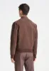 Suede Bomber Jacket - Brown sold by Maniere De Voir