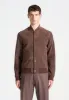 Suede Bomber Jacket - Brown sold by Maniere De Voir