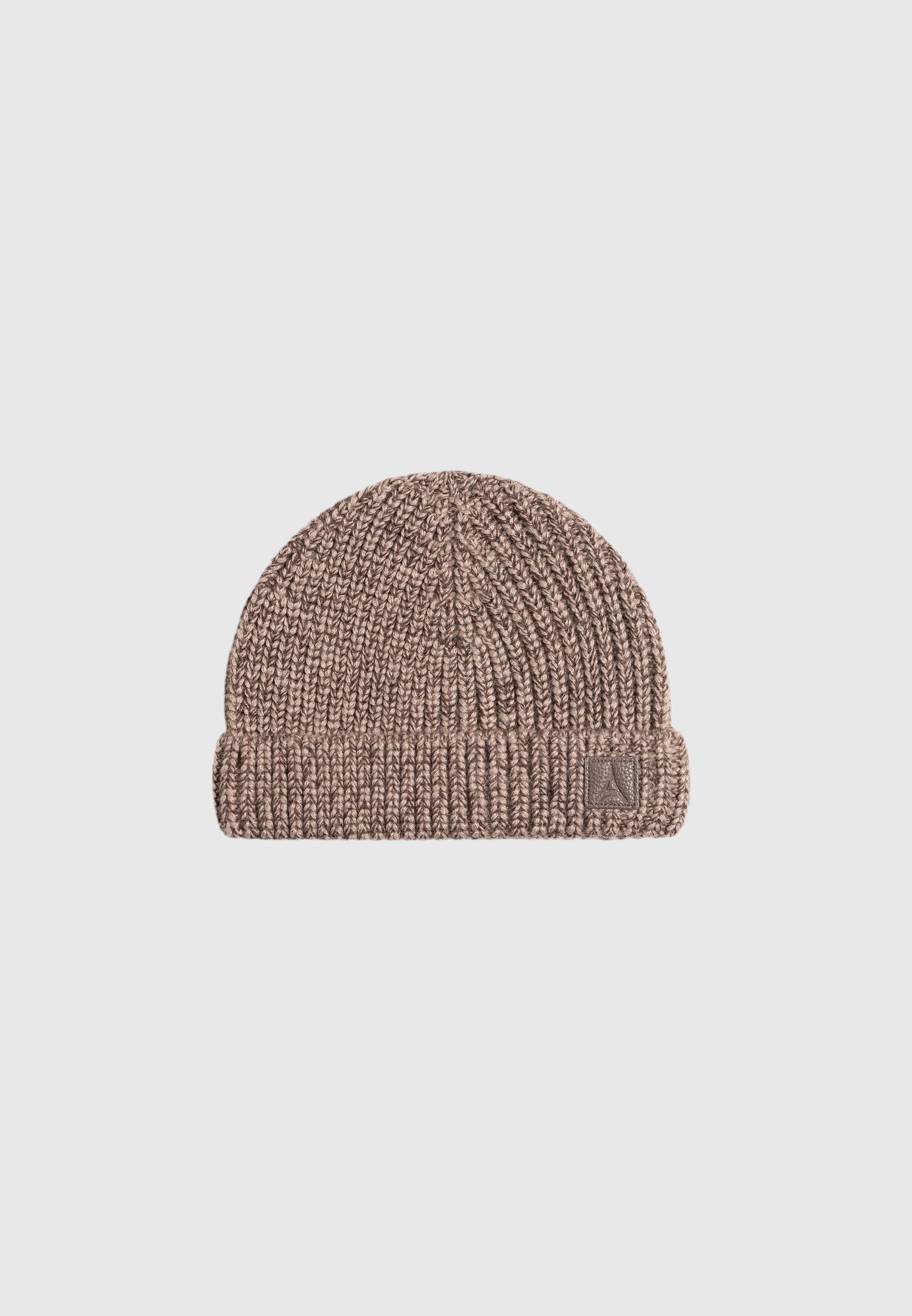 Brushed Wool Beanie Hat - Taupe sold by Maniere De Voir