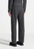 Pierre - Relaxed Fit Hatched Tailored Trousers - Grey sold by Maniere De Voir