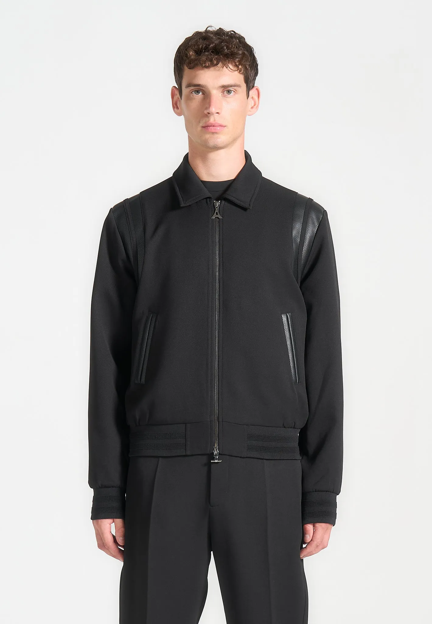 Denis - Tailored Varsity Jacket - Black sold by Maniere De Voir product image thumbnail 3