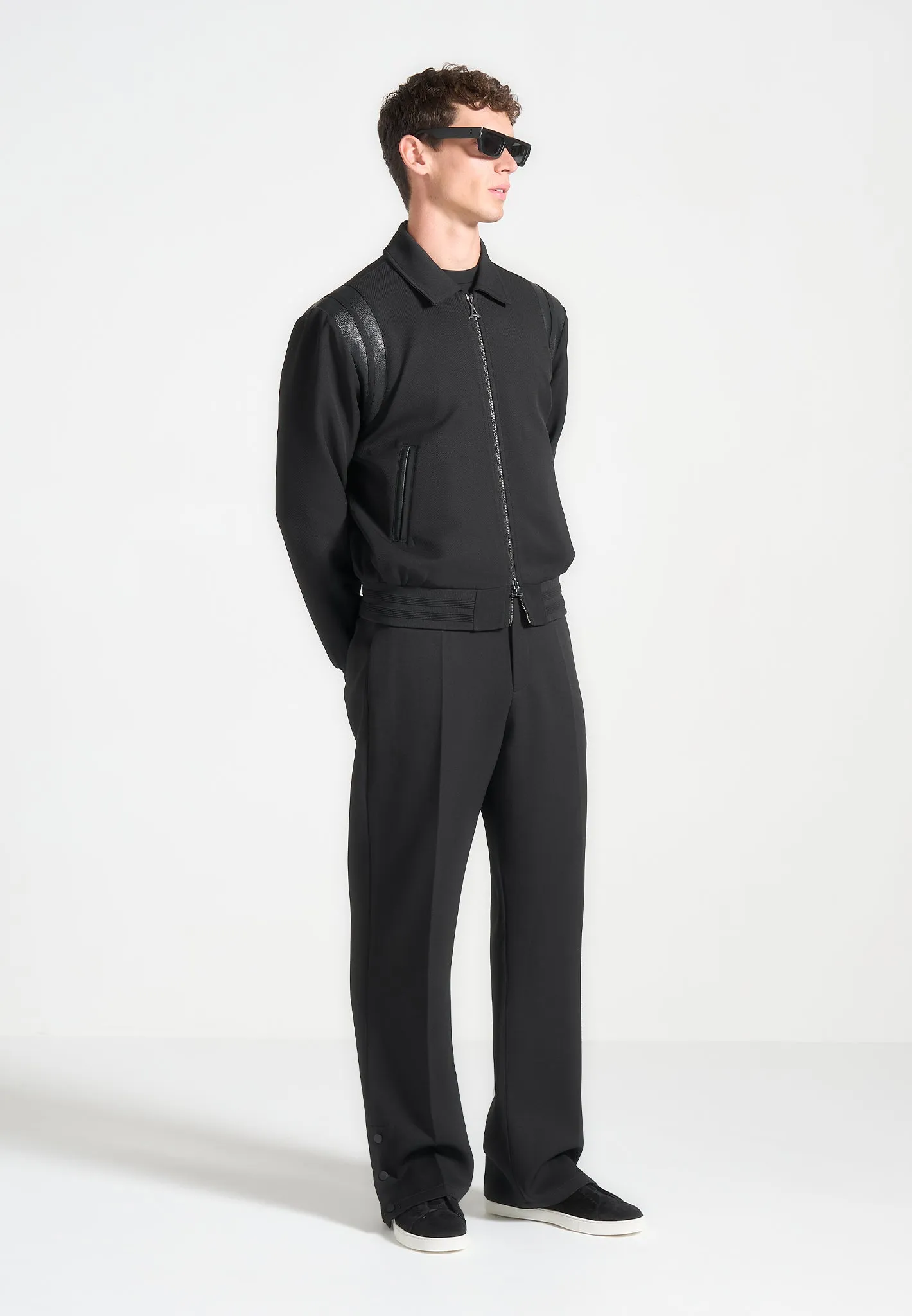 Denis - Tailored Varsity Jacket - Black sold by Maniere De Voir product image thumbnail 2