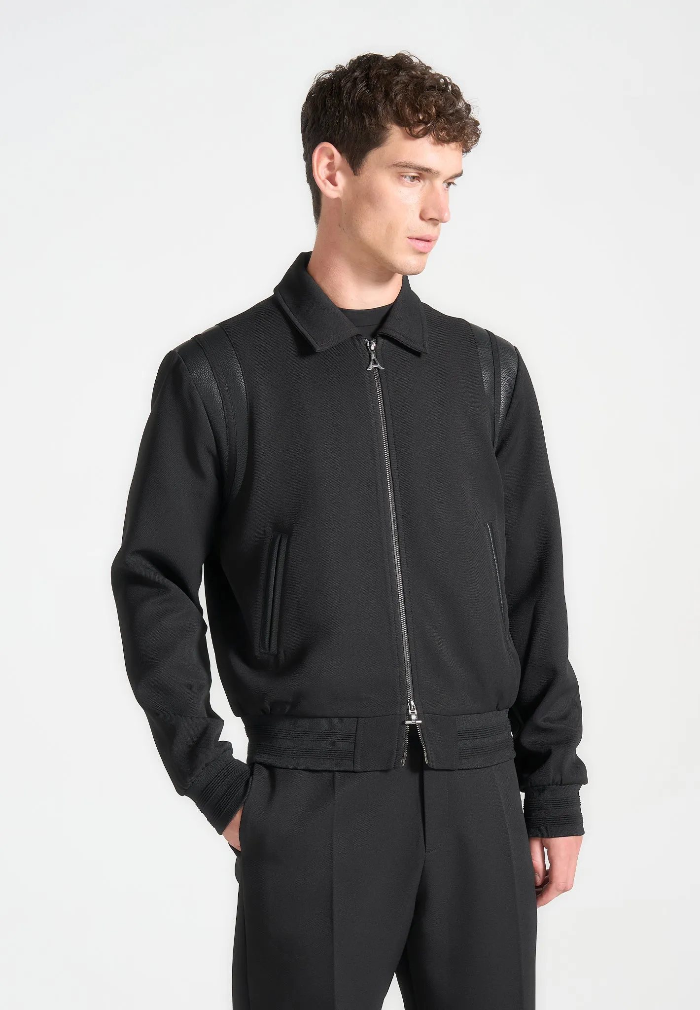 Denis - Tailored Varsity Jacket - Black sold by Maniere De Voir