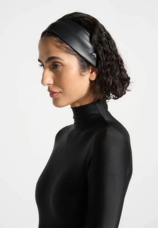 Lilou - Leather Eiffel Headband - Black sold by Maniere De Voir
