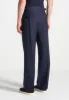 Pierre - Relaxed Fit Twin Pleat Tailored Trousers - Navy sold by Maniere De Voir