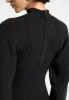 Balloon Sleeve Knitted Contour Maxi Dress - Black sold by Maniere De Voir