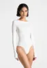 Éva - Boat Neck Bodysuit - White sold by Maniere De Voir