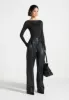 Éva - Boat Neck Bodysuit - Black sold by Maniere De Voir