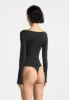 Éva - Boat Neck Bodysuit - Black sold by Maniere De Voir
