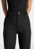 Suede Straight Leg Trousers - Black sold by Maniere De Voir