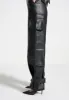 Leather Halterneck Cargo Jumpsuit - Black sold by Maniere De Voir