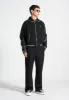 Tweed & Leather Varsity Jacket - Black sold by Maniere De Voir