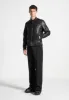 Leather Bomber Jacket - Black sold by Maniere De Voir