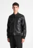 Leather Bomber Jacket - Black sold by Maniere De Voir