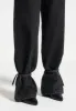 Faye - Wide Mid Rise Jeans with Tie Waist - Washed Black sold by Maniere De Voir