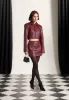 Pebbled Leather Mini Skirt - Wine Red sold by Maniere De Voir