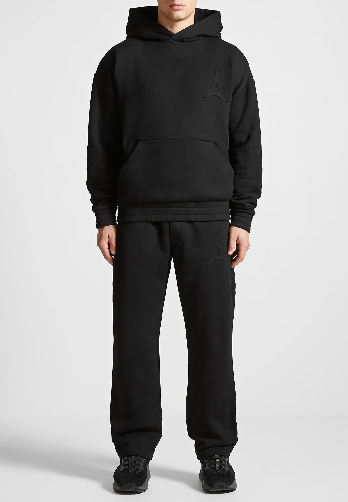 Victor - Eiffel Embossed Hoodie - Black sold by Maniere De Voir