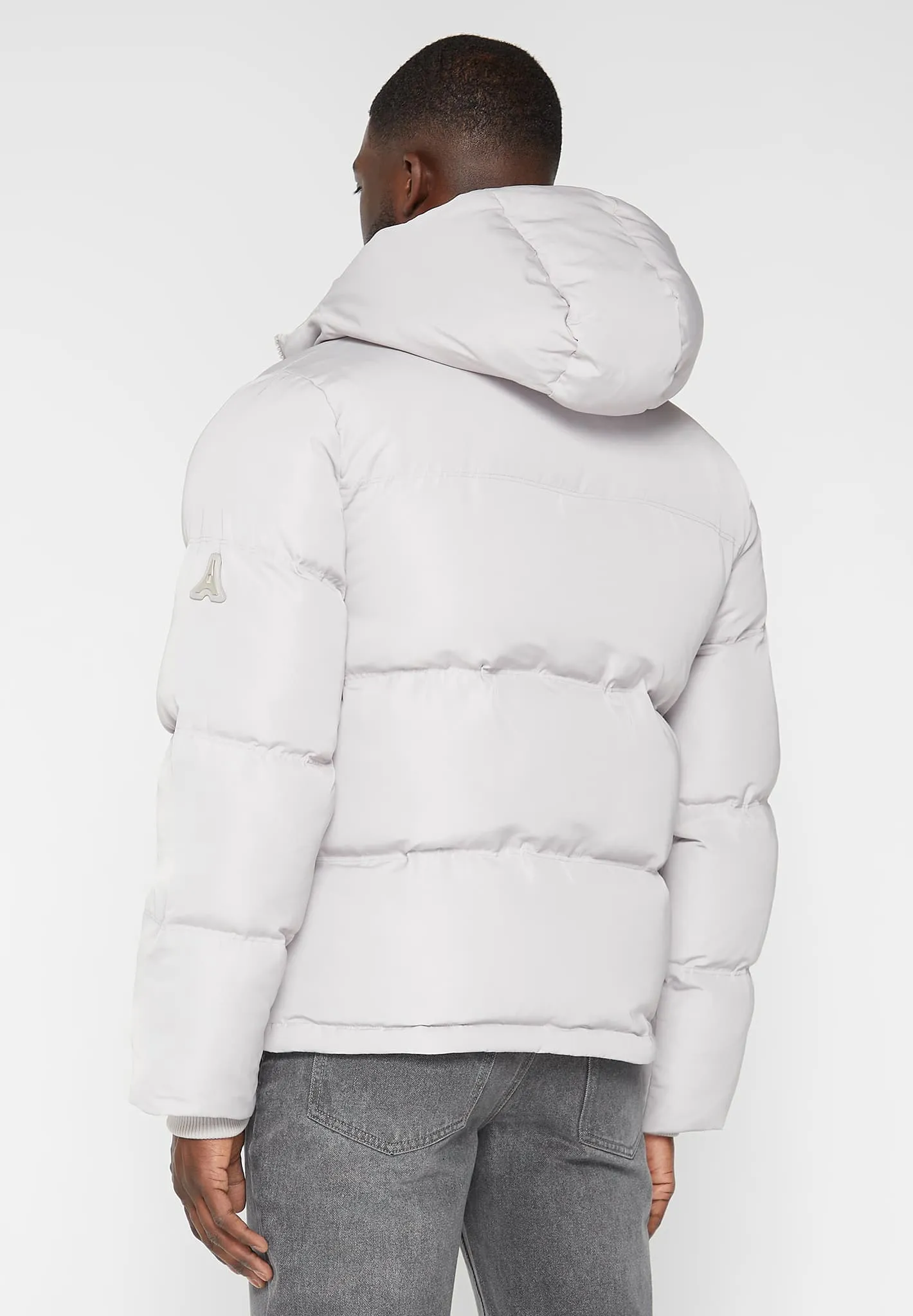 High Neck Puffer Jacket - Ice Grey sold by Maniere De Voir product image thumbnail 5