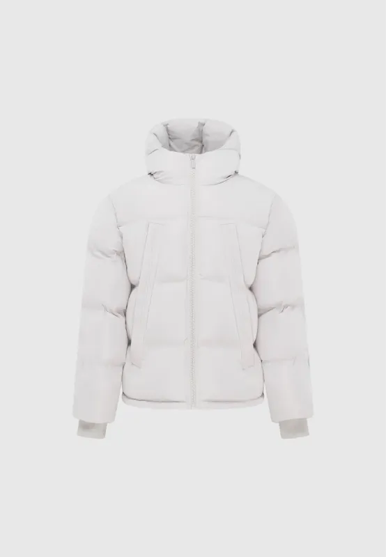 High Neck Puffer Jacket - Ice Grey sold by Maniere De Voir