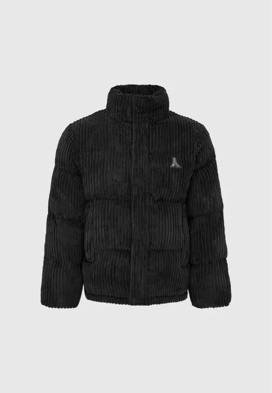 Ribbed Velour Puffer Jacket - Black sold by Maniere De Voir