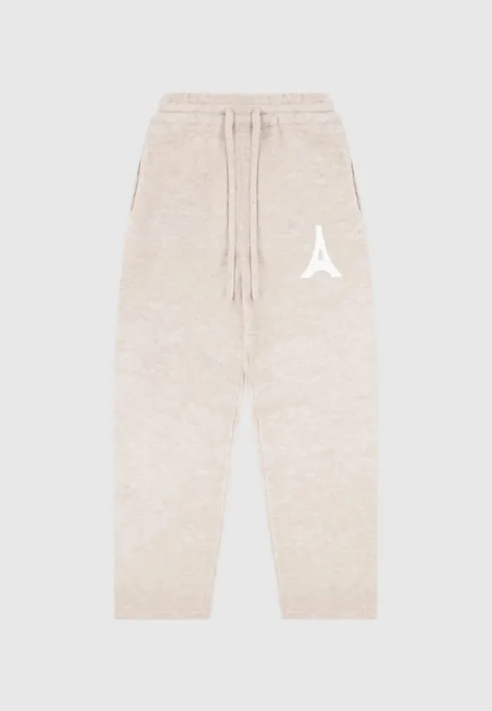 Knitted Relaxed Fit Eiffel Joggers - Beige sold by Maniere De Voir