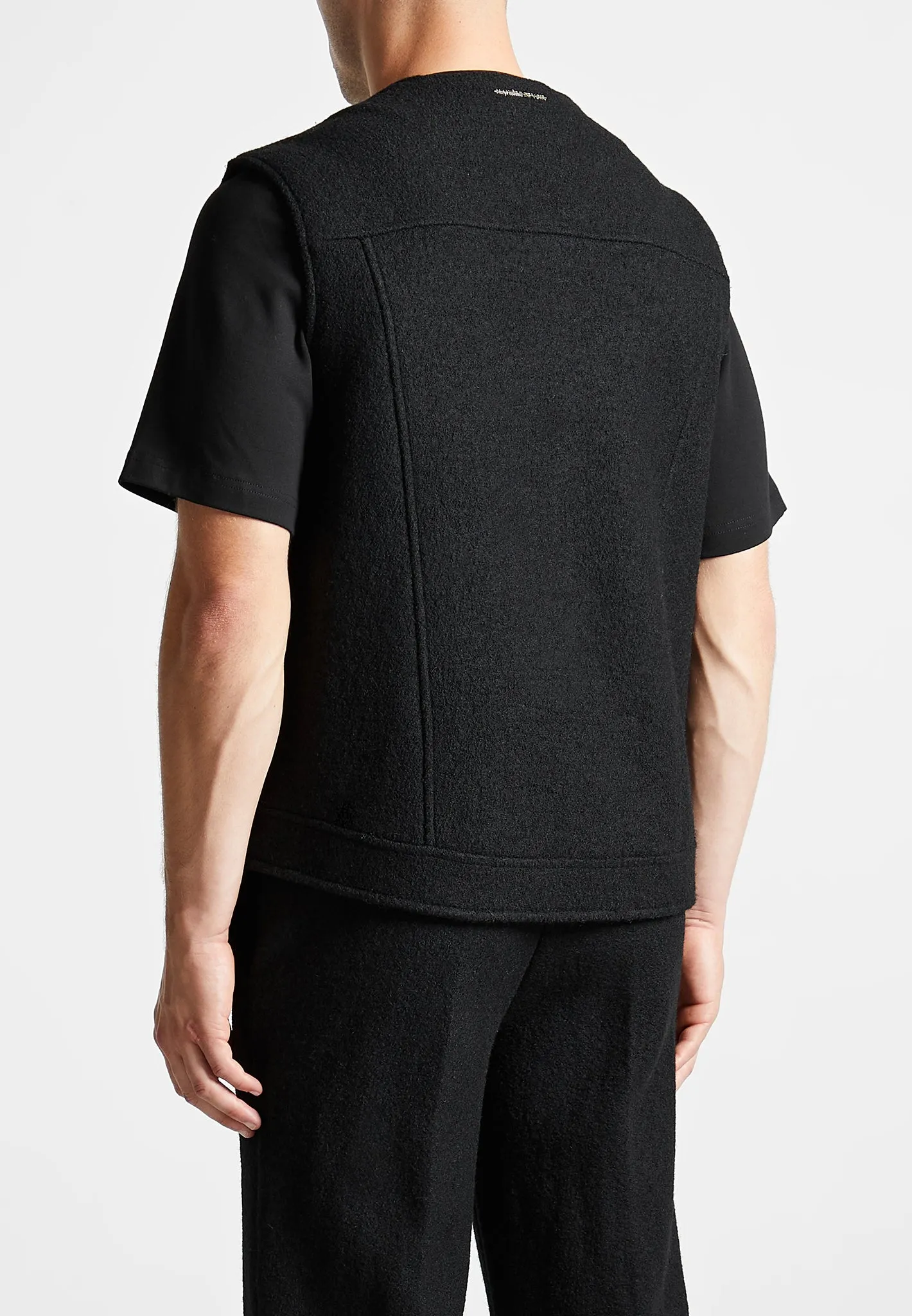 Boiled Wool Gilet - Black sold by Maniere De Voir product image thumbnail 5