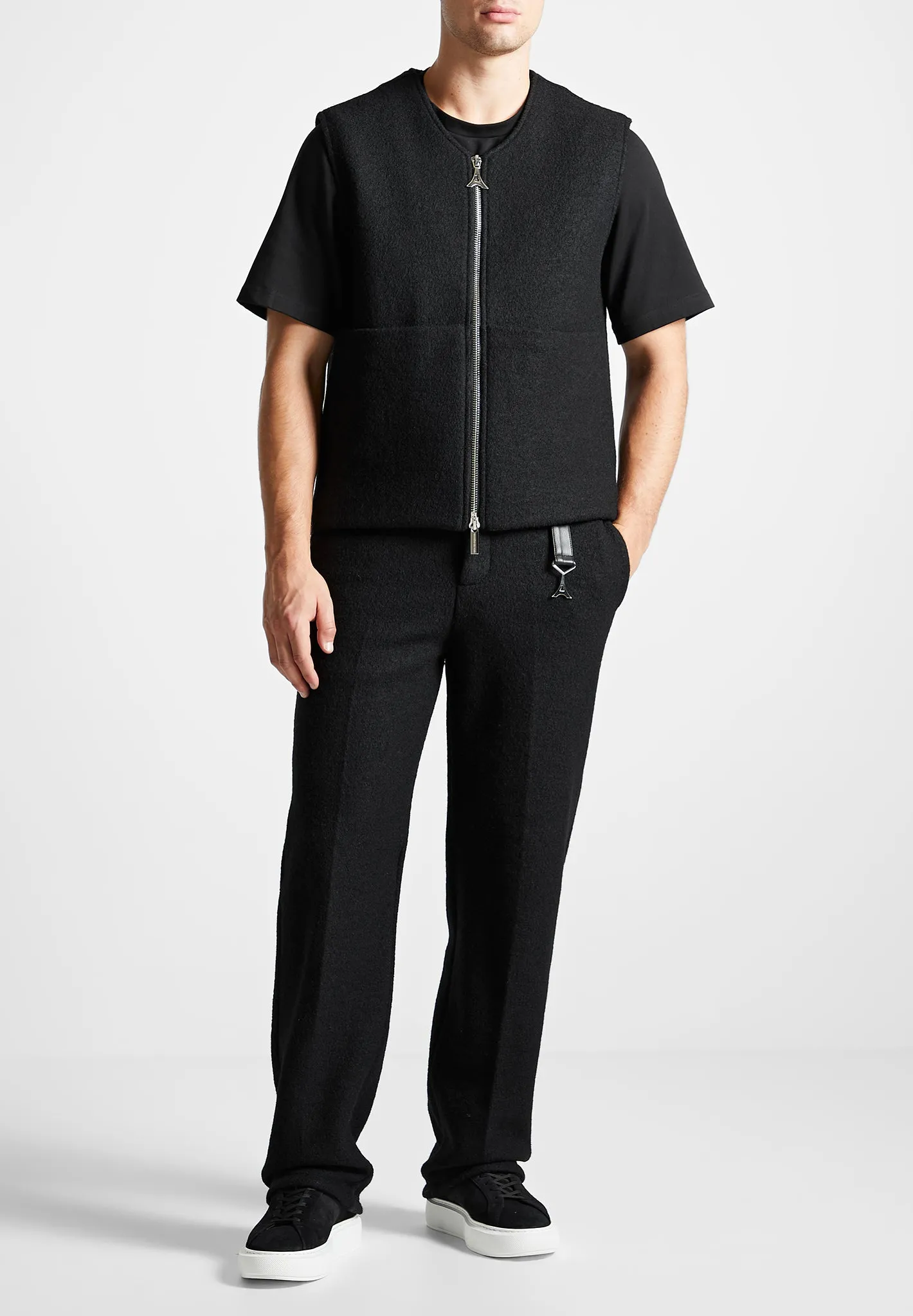 Boiled Wool Gilet - Black sold by Maniere De Voir product image thumbnail 3