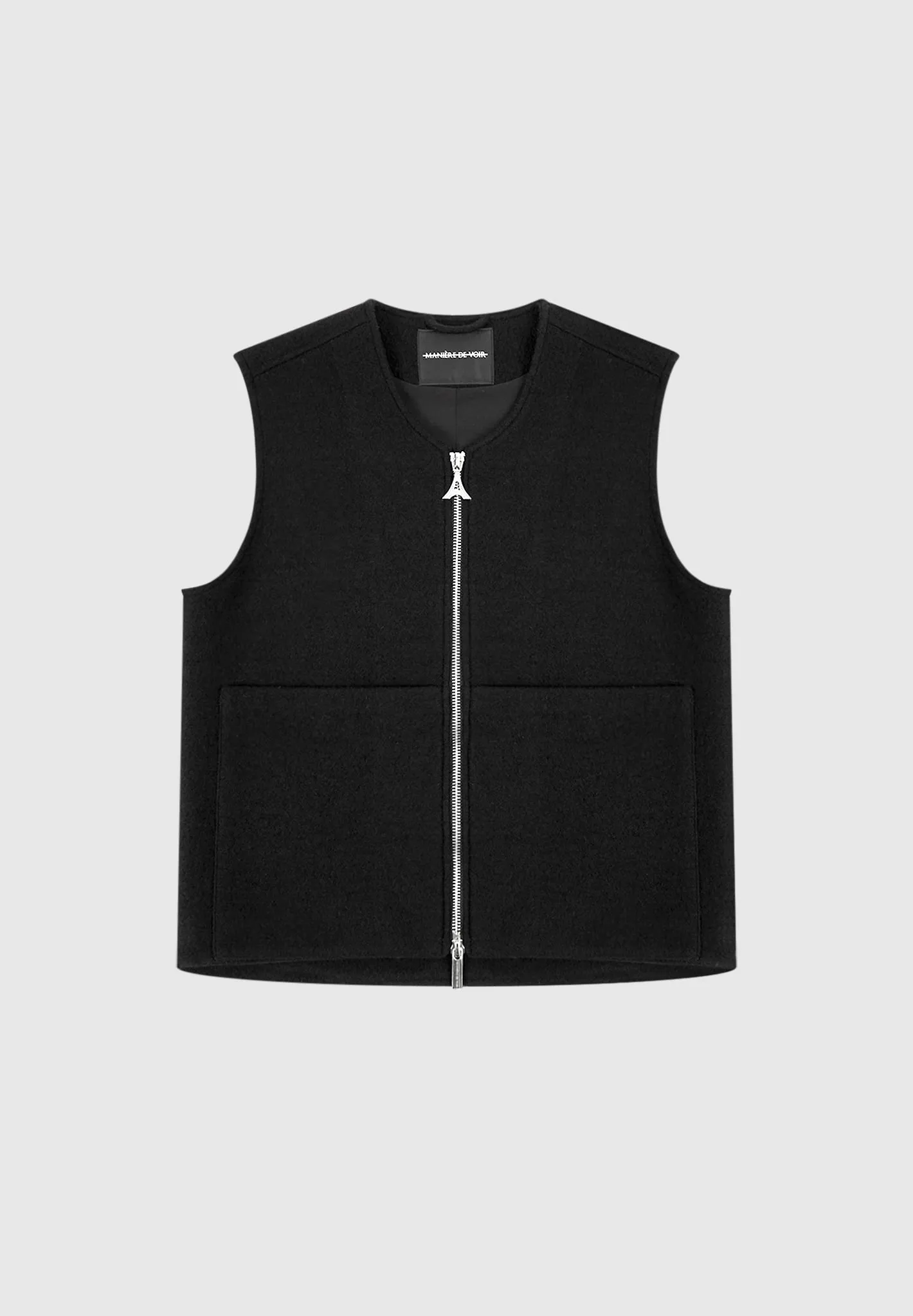 Boiled Wool Gilet - Black sold by Maniere De Voir product image thumbnail 2