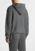 Chunky Knit Zip Through Hoodie - Charcoal Grey sold by Maniere De Voir