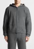 Chunky Knit Zip Through Hoodie - Charcoal Grey sold by Maniere De Voir