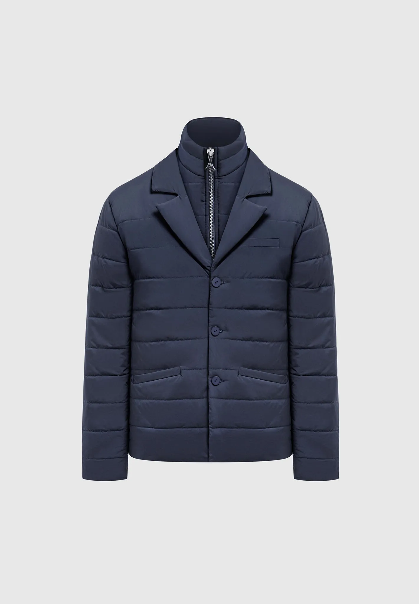 Quilted Blazer Jacket - Navy sold by Maniere De Voir