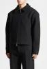 Boxy Wool Twill Jacket - Black sold by Maniere De Voir