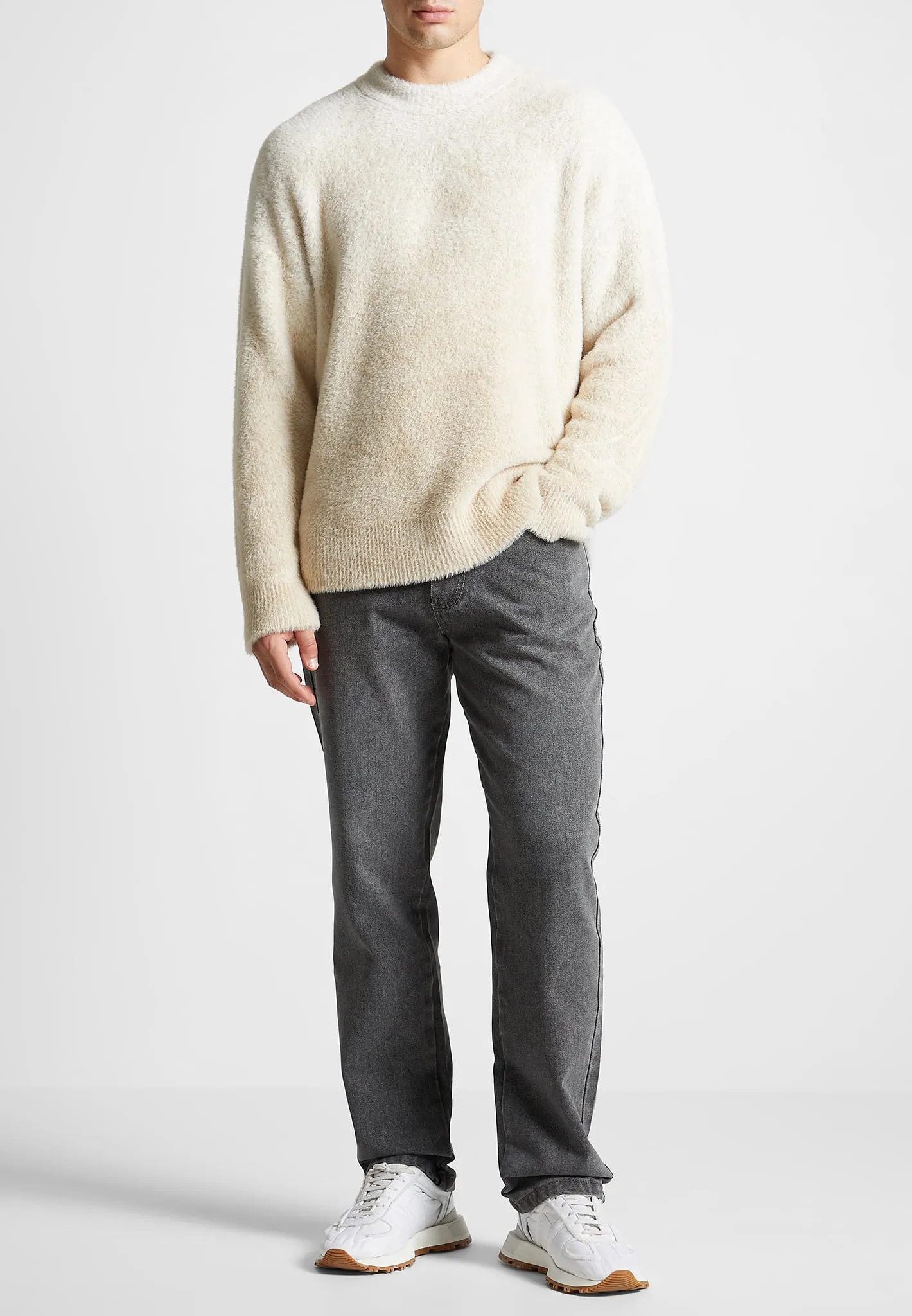 Eiffel Ombré Knit Jumper - White/Beige - Limited Edition sold by Maniere De Voir product image thumbnail 3