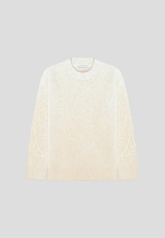 Eiffel Ombré Knit Jumper - White/Beige - Limited Edition sold by Maniere De Voir